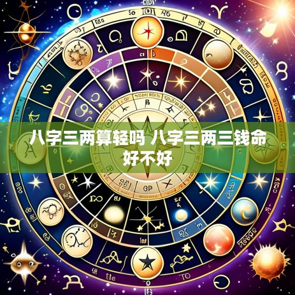 八字三两算轻吗 八字三两三钱命好不好