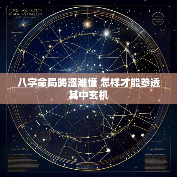 八字命局晦涩难懂 怎样才能参透其中玄机