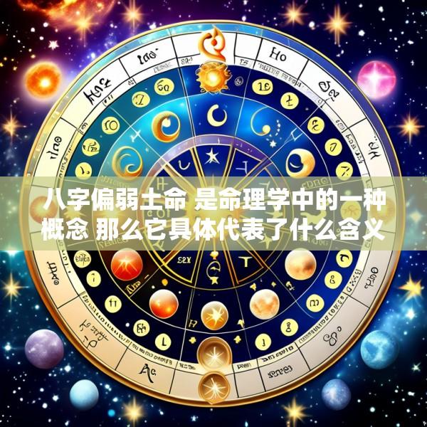 八字偏弱土命 是命理学中的一种概念 那么它具体代表了什么含义呢