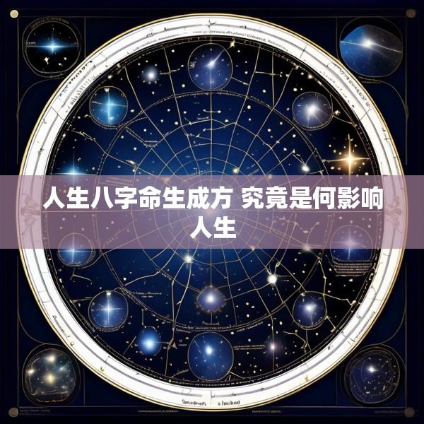 人生八字命生成方 究竟是何影响人生