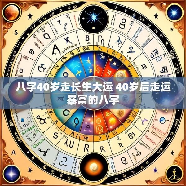 八字40岁走长生大运 40岁后走运暴富的八字
