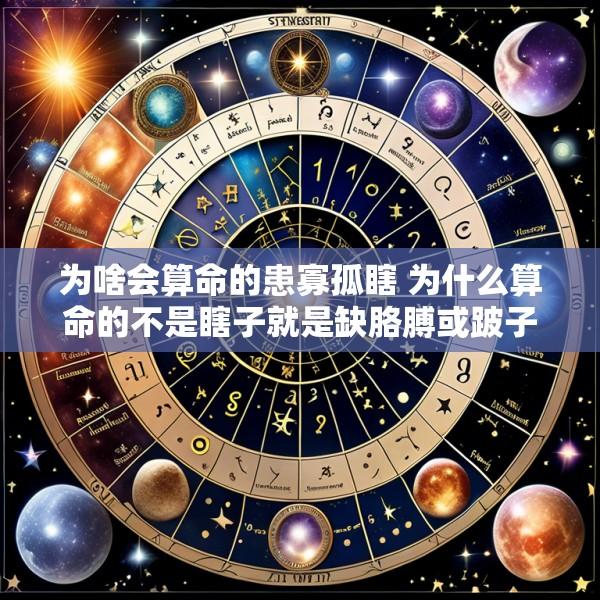 为啥会算命的患寡孤瞎 为什么算命的不是瞎子就是缺胳膊或跛子