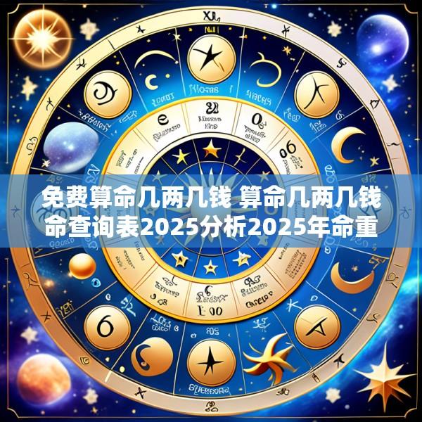 免费算命几两几钱 算命几两几钱命查询表2025分析2025年命重查询表