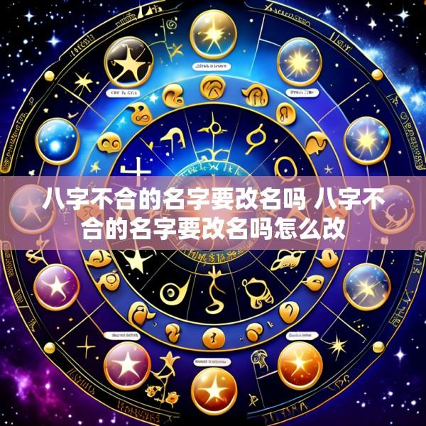 八字不合的名字要改名吗 八字不合的名字要改名吗怎么改