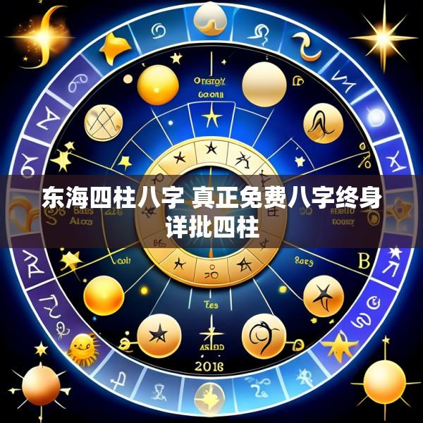 东海四柱八字 真正免费八字终身详批四柱