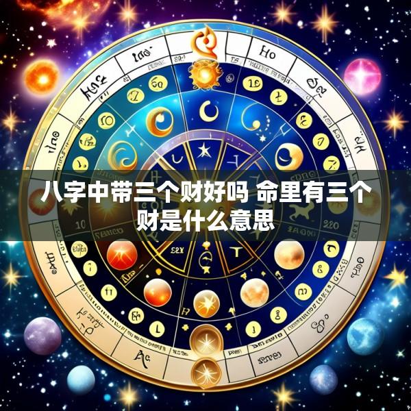 八字中带三个财好吗 命里有三个财是什么意思