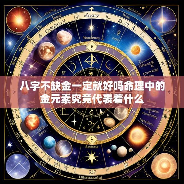 八字不缺金一定就好吗命理中的金元素究竟代表着什么