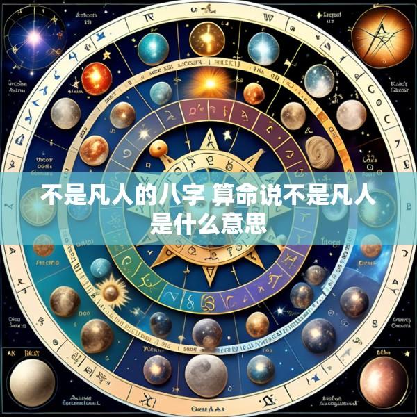 不是凡人的八字 算命说不是凡人是什么意思