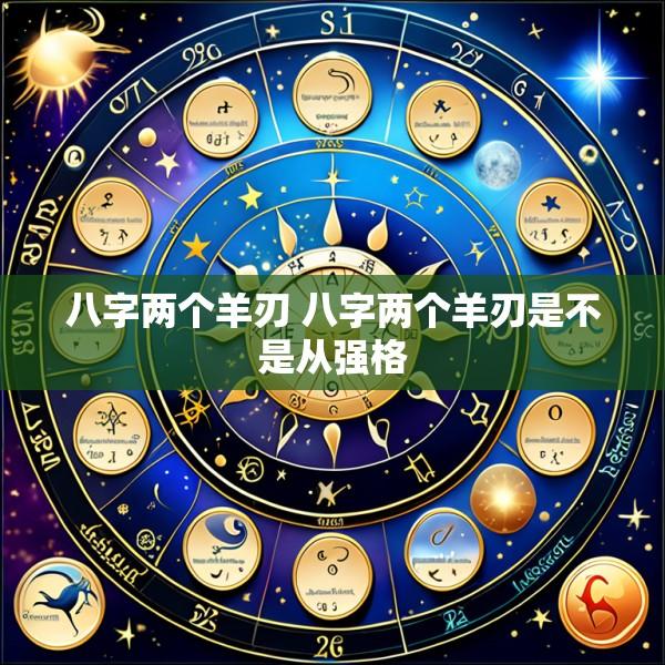 八字两个羊刃 八字两个羊刃是不是从强格