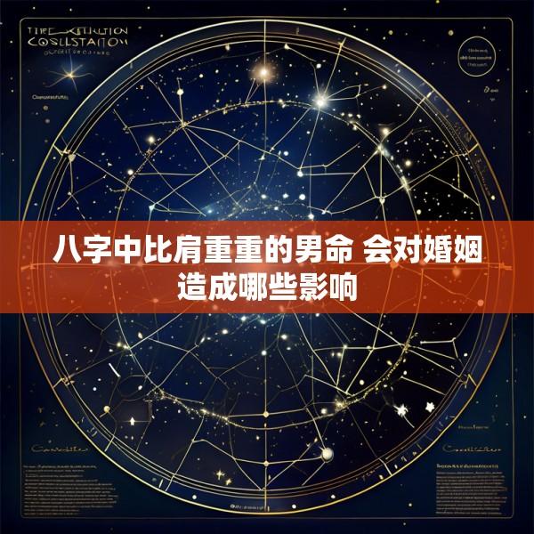 八字中比肩重重的男命 会对婚姻造成哪些影响