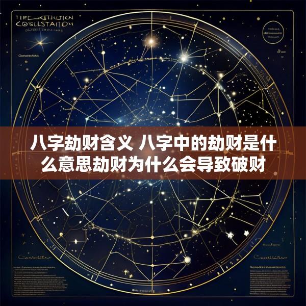 八字劫财含义 八字中的劫财是什么意思劫财为什么会导致破财