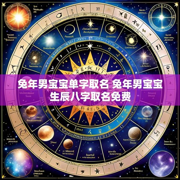 兔年男宝宝单字取名 兔年男宝宝生辰八字取名免费
