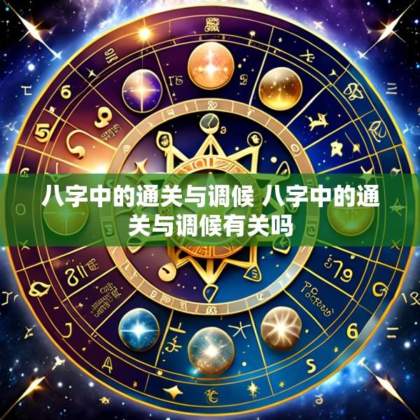 八字中的通关与调候 八字中的通关与调候有关吗