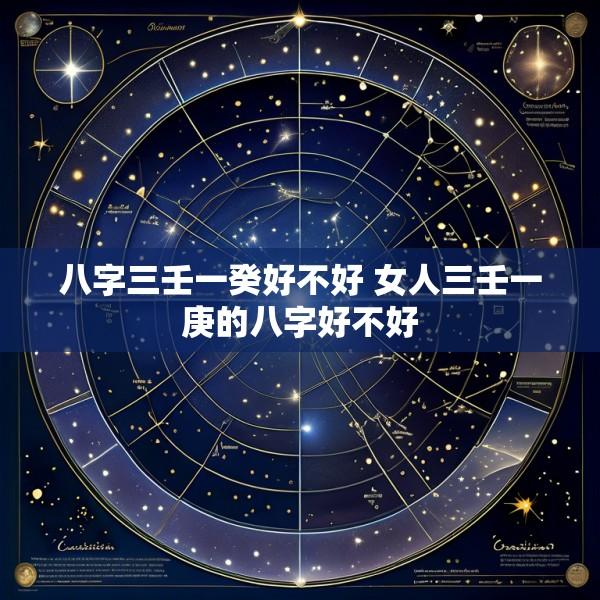 八字三壬一癸好不好 女人三壬一庚的八字好不好