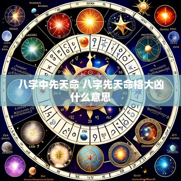 八字中先天命 八字先天命格大凶什么意思