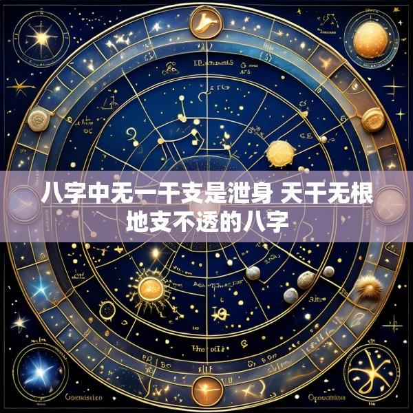 八字中无一干支是泄身 天干无根地支不透的八字