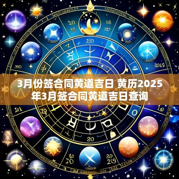 3月份签合同黄道吉日 黄历2025年3月签合同黄道吉日查询