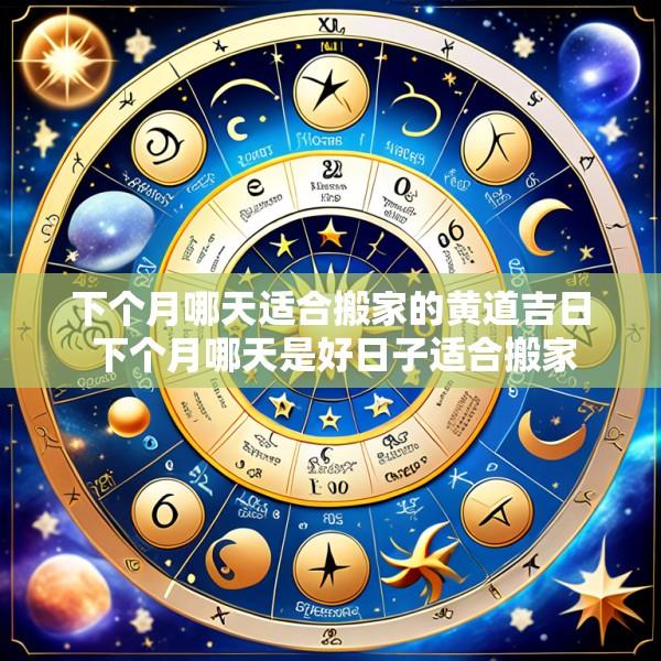 下个月哪天适合搬家的黄道吉日 下个月哪天是好日子适合搬家