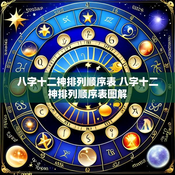 八字十二神排列顺序表 八字十二神排列顺序表图解