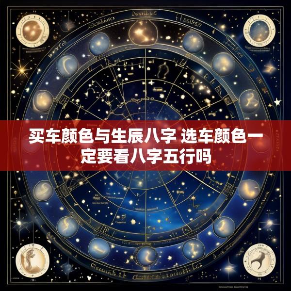 买车颜色与生辰八字 选车颜色一定要看八字五行吗