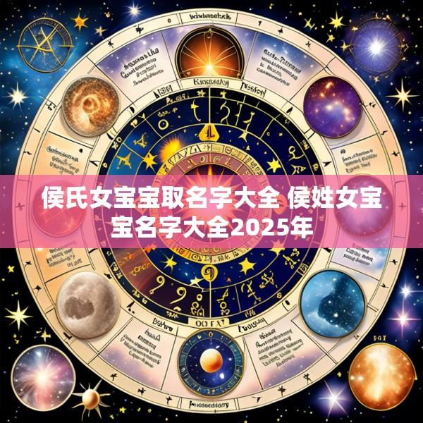 侯氏女宝宝取名字大全 侯姓女宝宝名字大全2025年