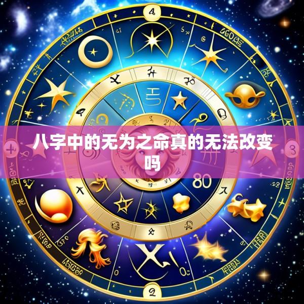 八字中的无为之命真的无法改变吗