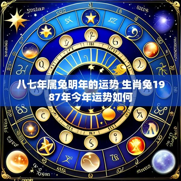 八七年属兔明年的运势 生肖兔1987年今年运势如何