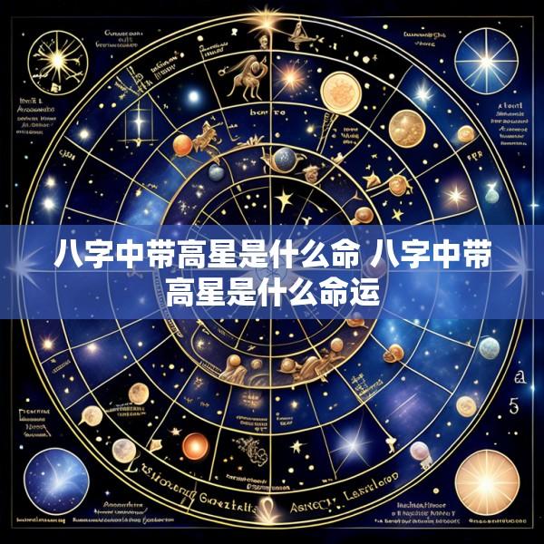 八字中带高星是什么命 八字中带高星是什么命运
