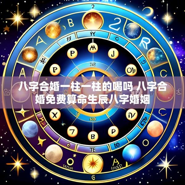 八字合婚一柱一柱的喝吗 八字合婚免费算命生辰八字婚姻