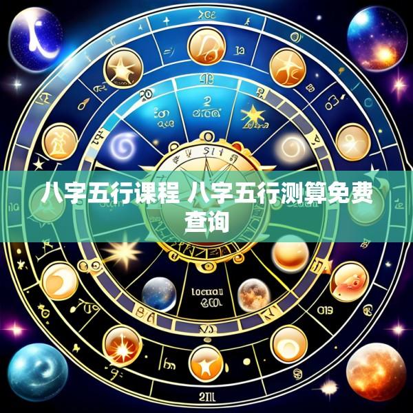 八字五行课程 八字五行测算免费查询