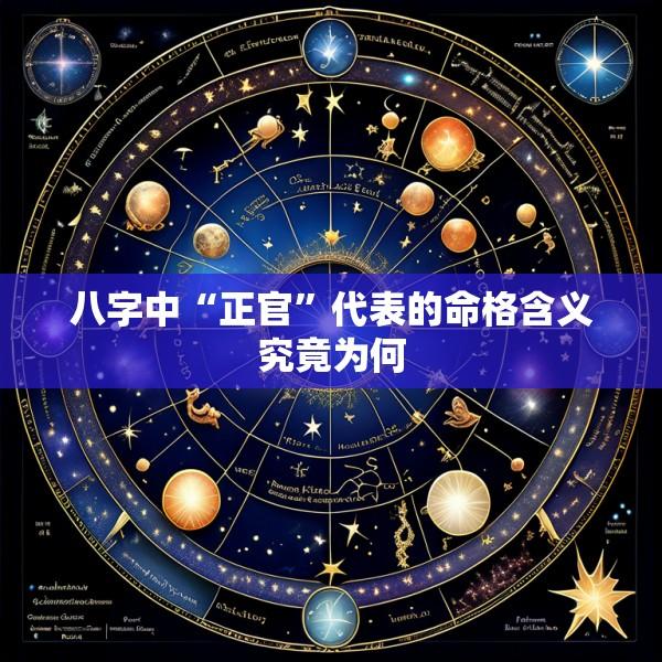 八字中“正官”代表的命格含义究竟为何