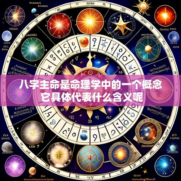 八字主命是命理学中的一个概念 它具体代表什么含义呢