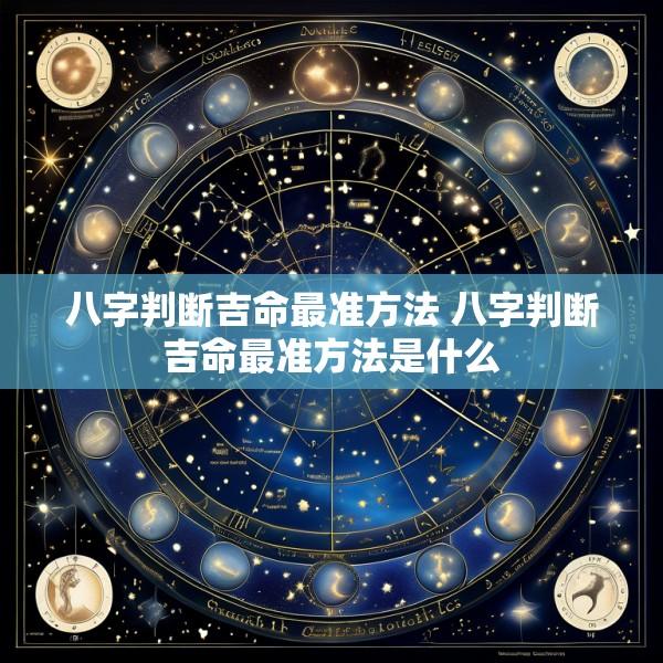 八字判断吉命最准方法 八字判断吉命最准方法是什么