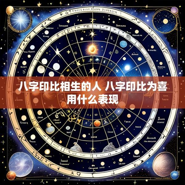 八字印比相生的人 八字印比为喜用什么表现