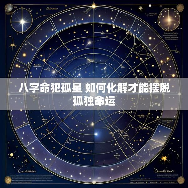 八字命犯孤星 如何化解才能摆脱孤独命运