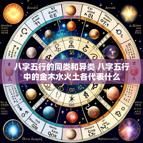 八字五行的同类和异类 八字五行中的金木水火土各代表什么