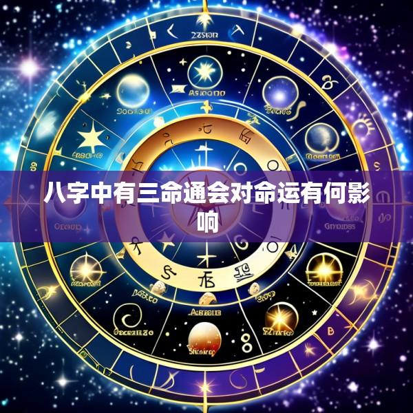 八字中有三命通会对命运有何影响