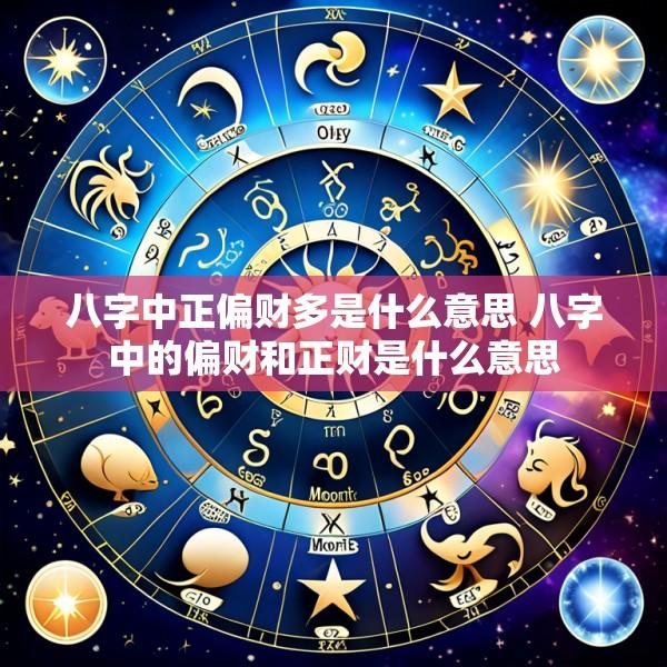 八字中正偏财多是什么意思 八字中的偏财和正财是什么意思