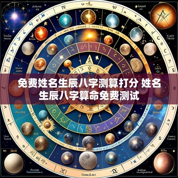 免费姓名生辰八字测算打分 姓名生辰八字算命免费测试