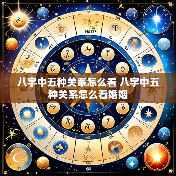 八字中五种关系怎么看 八字中五种关系怎么看婚姻