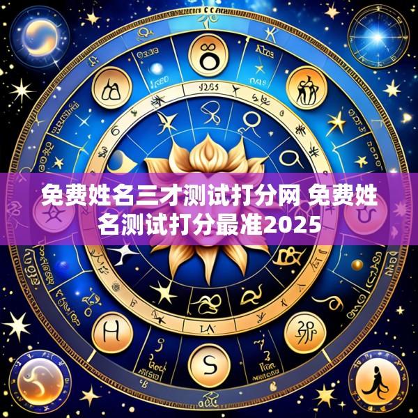 免费姓名三才测试打分网 免费姓名测试打分最准2025