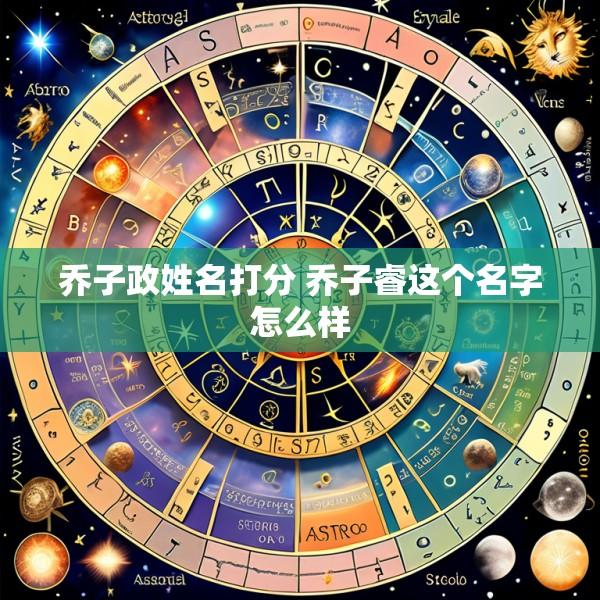 乔子政姓名打分 乔子睿这个名字怎么样
