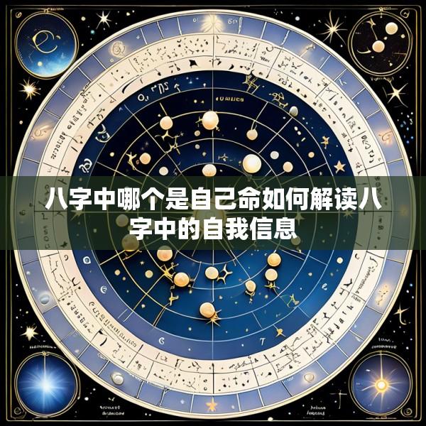 八字中哪个是自己命如何解读八字中的自我信息