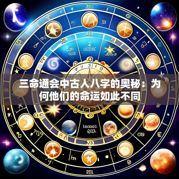 三命通会中古人八字的奥秘：为何他们的命运如此不同