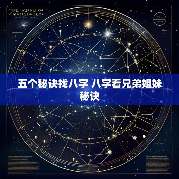 五个秘诀找八字 八字看兄弟姐妹秘诀