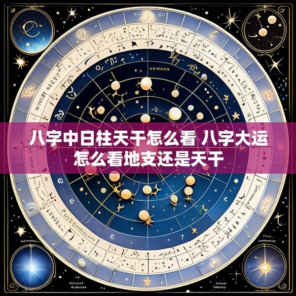 八字中日柱天干怎么看 八字大运怎么看地支还是天干