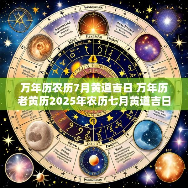 万年历农历7月黄道吉日 万年历老黄历2025年农历七月黄道吉日查询