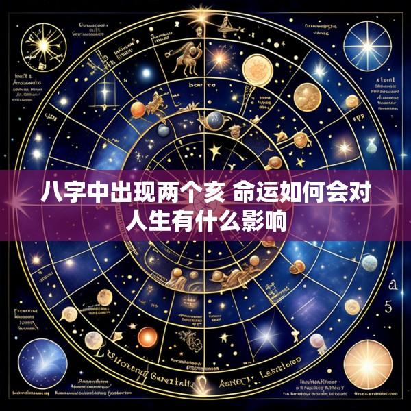 八字中出现两个亥 命运如何会对人生有什么影响