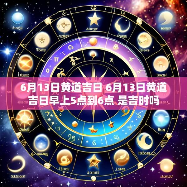 6月13日黄道吉日 6月13日黄道吉日早上5点到6点 是吉时吗