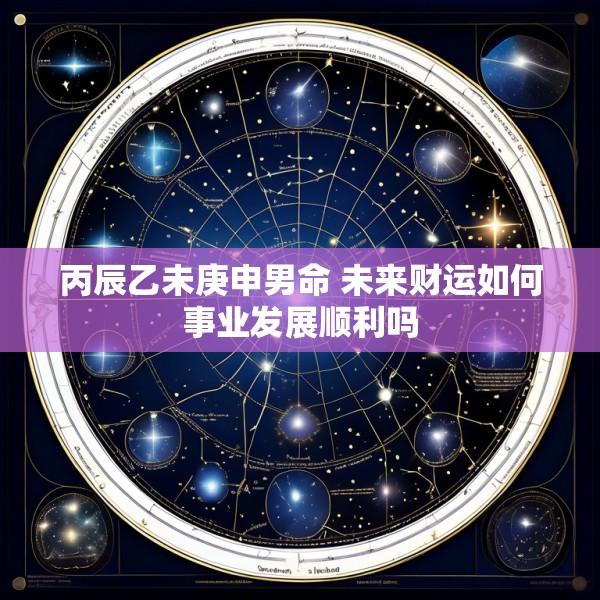 丙辰乙未庚申男命 未来财运如何事业发展顺利吗